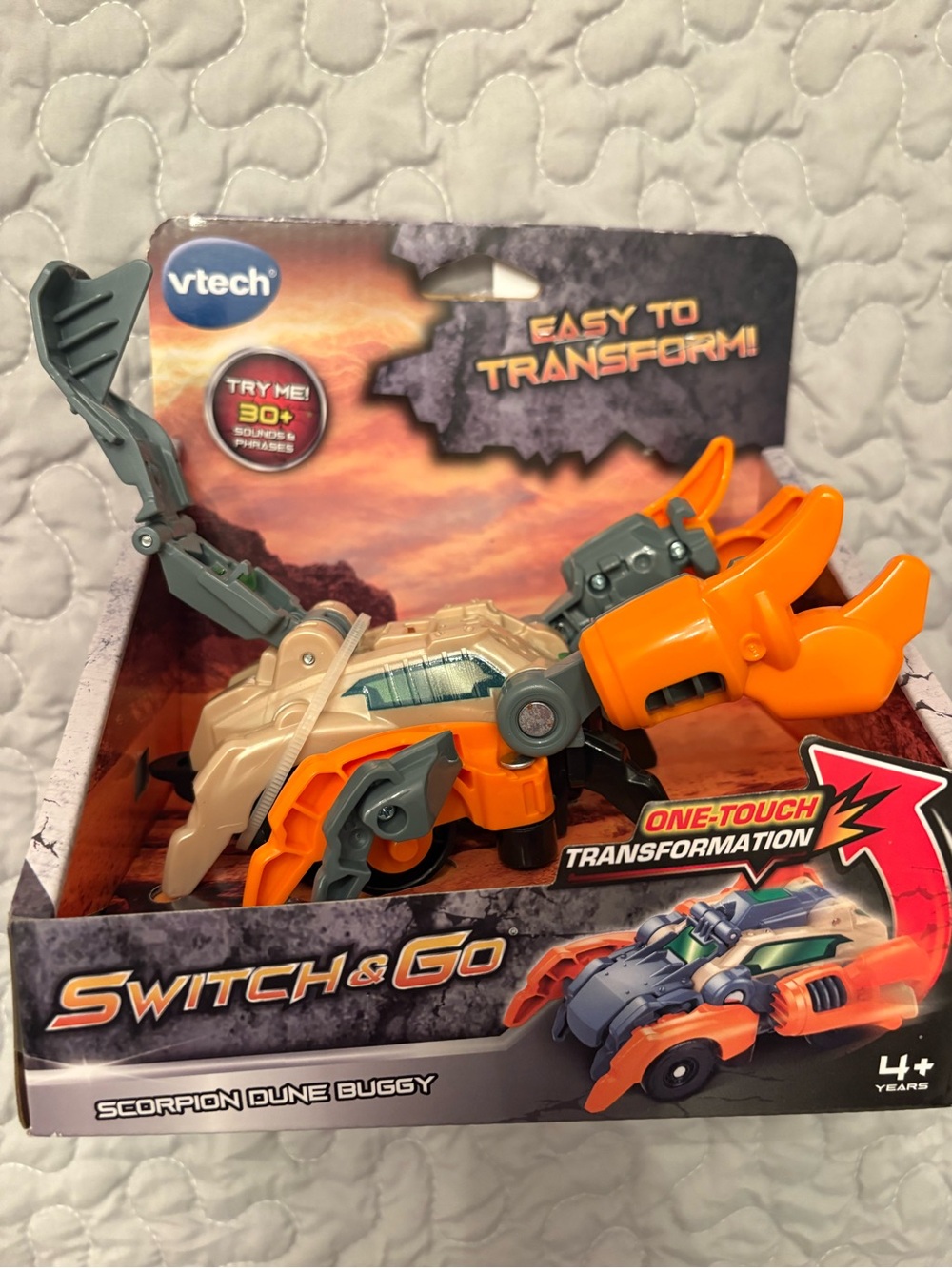 VTech Switch & Go Scorpion Dune Buggy - Orange and Tan Transforming Toy
